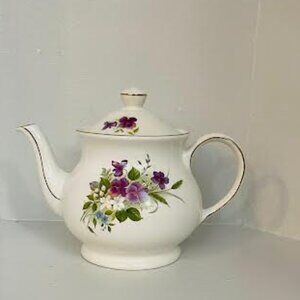 Sadler Teapot English Floral With Gold Trim, Vintage Tea ware  Serveware Teapot
